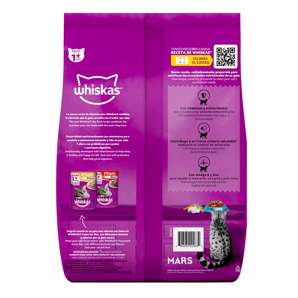 Whiskas® Alimento Seco para Gatos Pescado - 2