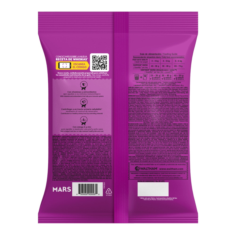 Whiskas® Alimento Seco para Gatos Carne La Receta Original - 2