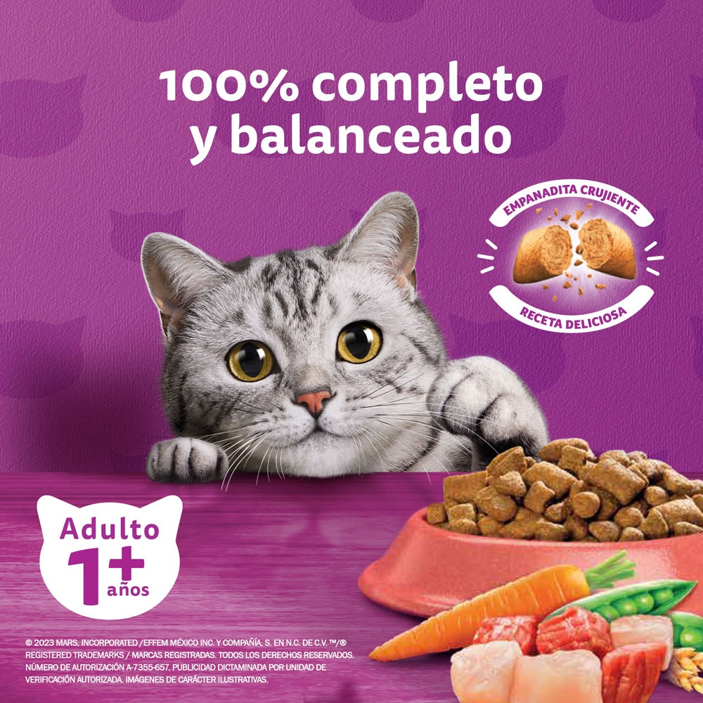 Whiskas® Alimento Seco para Gatos Mix de proteínas - 4
