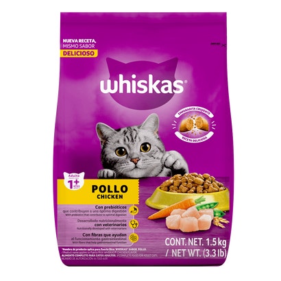 Whiskas® Alimento Seco para Gatos Pollo 
