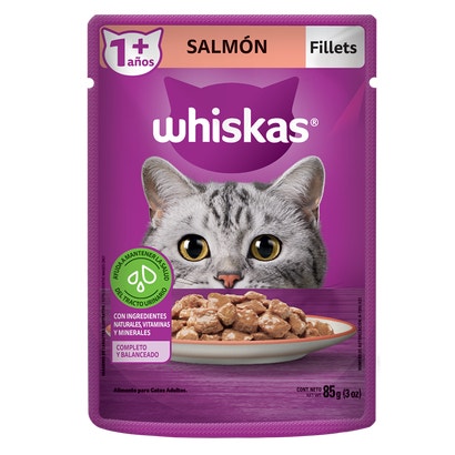 Whiskas® Alimento Húmedo para Gatos Salmón en Soufflé