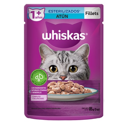Whiskas Alimento Húmedo para Gatos Esterilizados Atún en Fillets